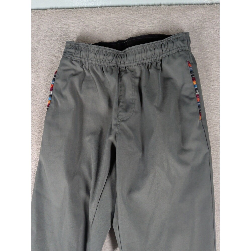 Wowie Sapien Pants Men's Small Gray Aztec taper Drawstring Stretch Southwestern